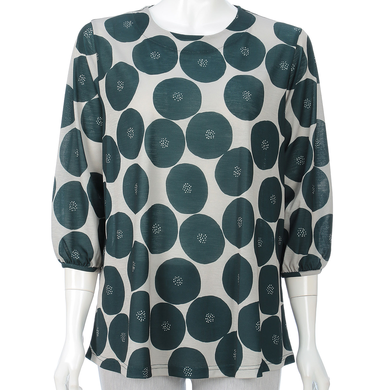 丸柄プリントチュニック - 画像1