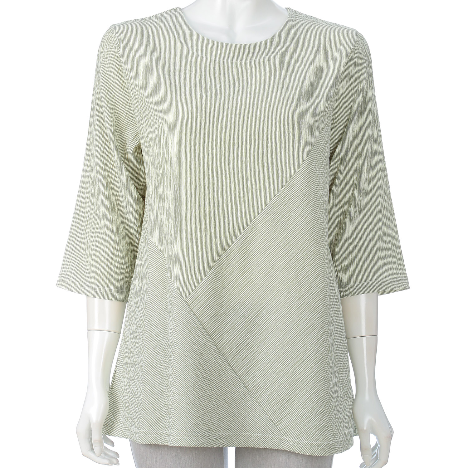 ストライプ切替チュニック - 画像1