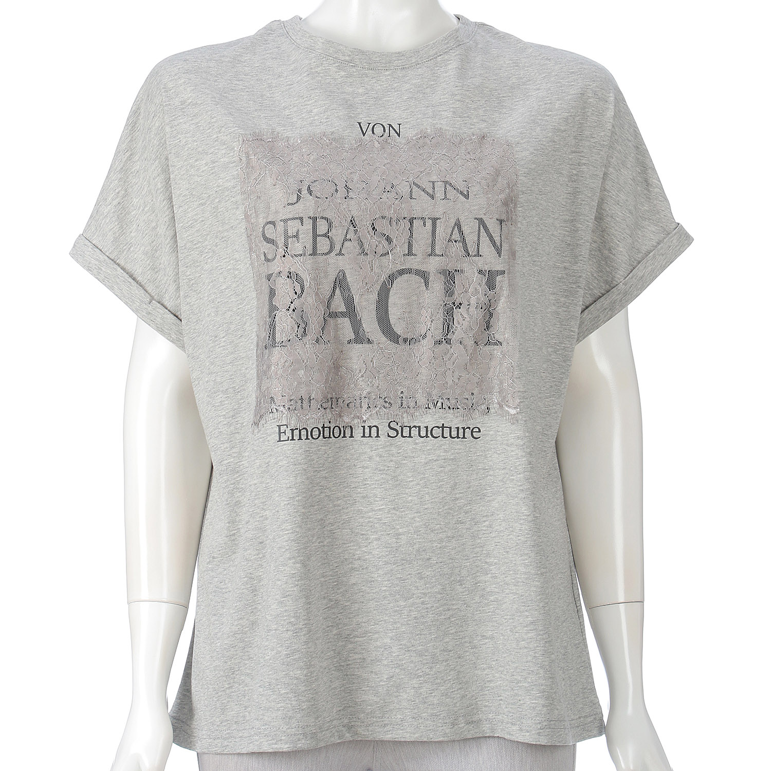 ロゴプリント×レースプルオーバー - 画像1