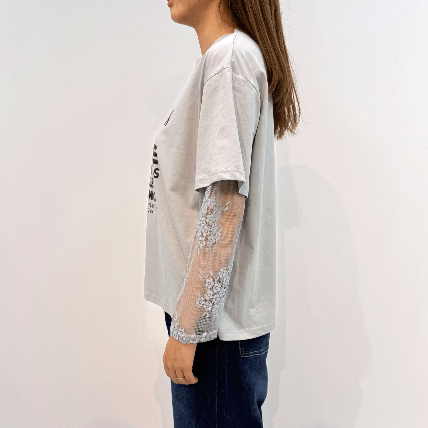 プリント袖レース使い - 画像4