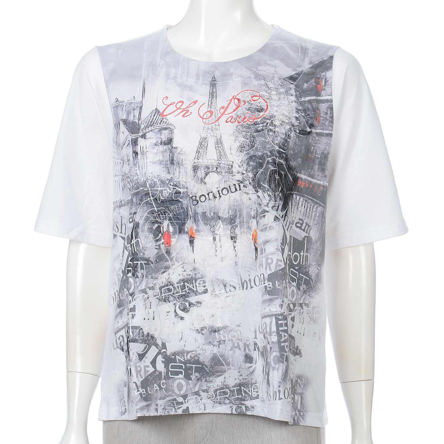 ハンドル刺繍入りプリントチュニック - 画像2