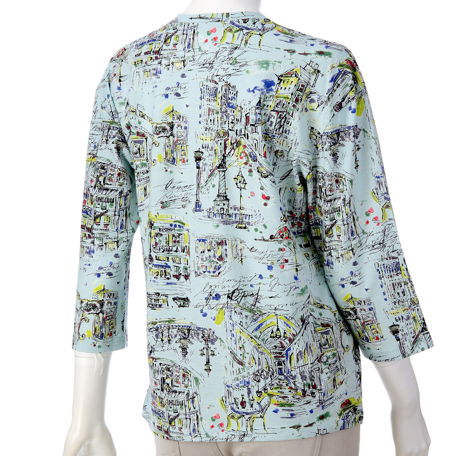 SZ天竺風景柄7分袖プルオーバー - 画像3