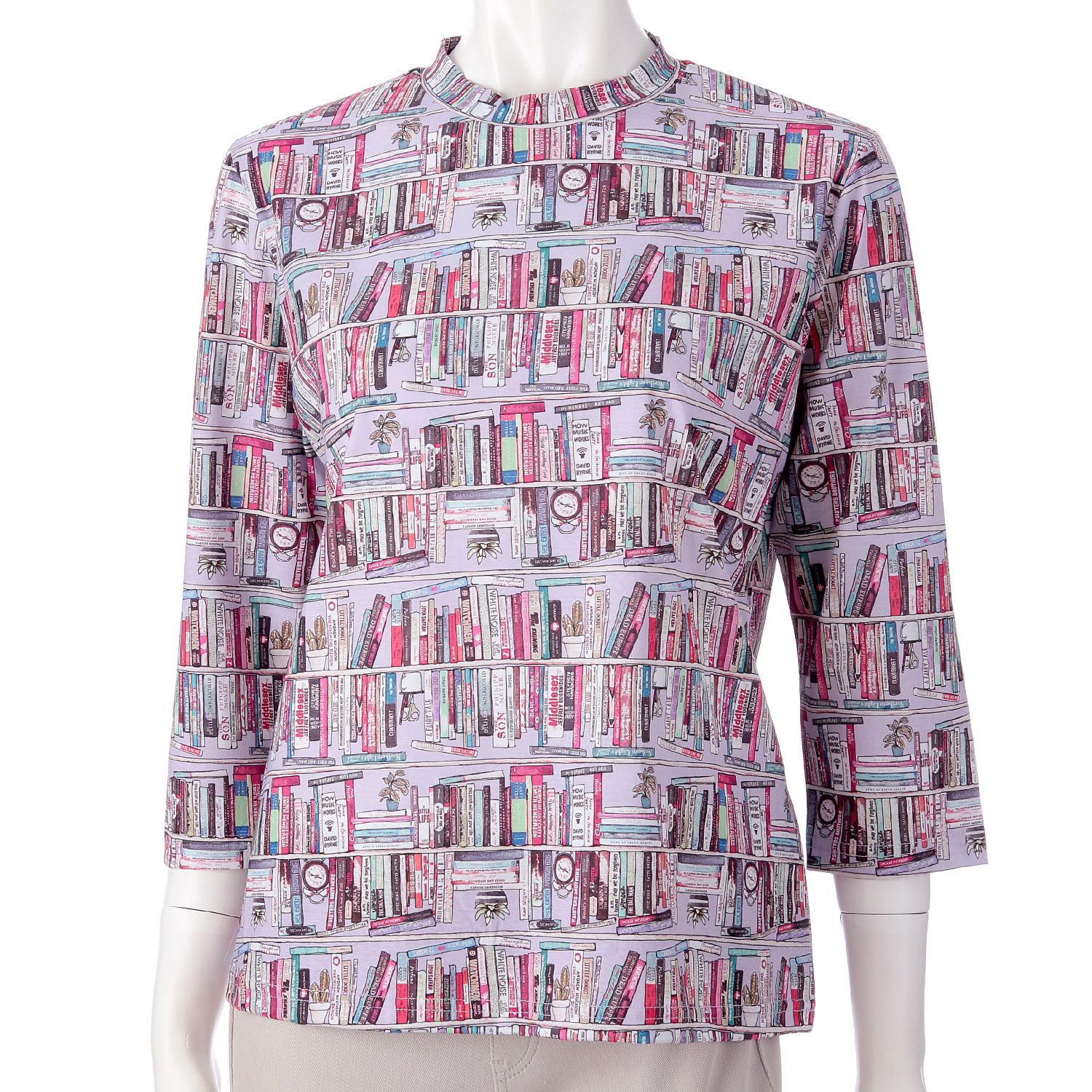 SZ天竺本棚柄7分袖プルオーバー - 画像3