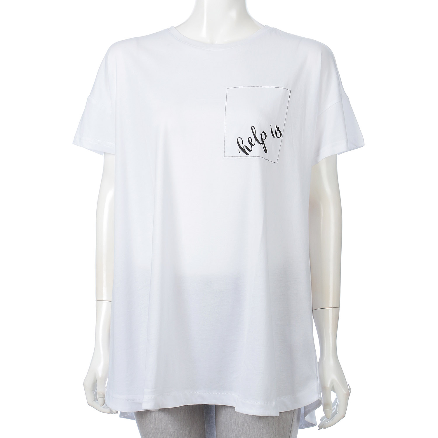 ロゴ入りチュニックTシャツ