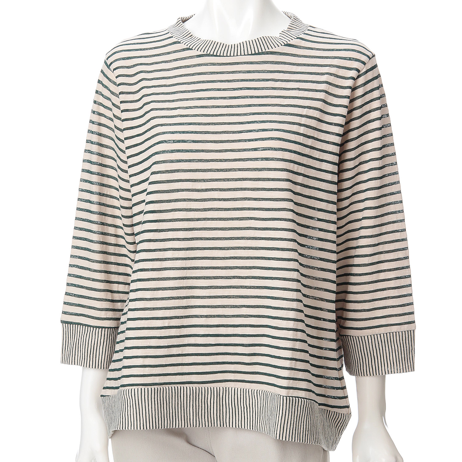 ボーダー七分袖Tシャツ - 画像2