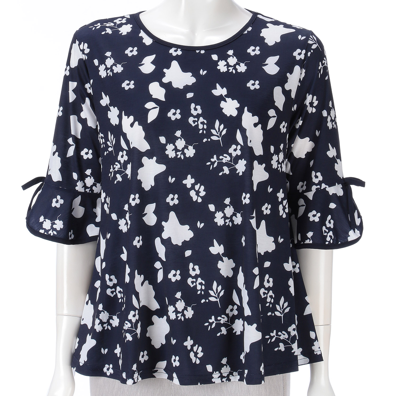 袖リボンプリントチュニック - 画像7