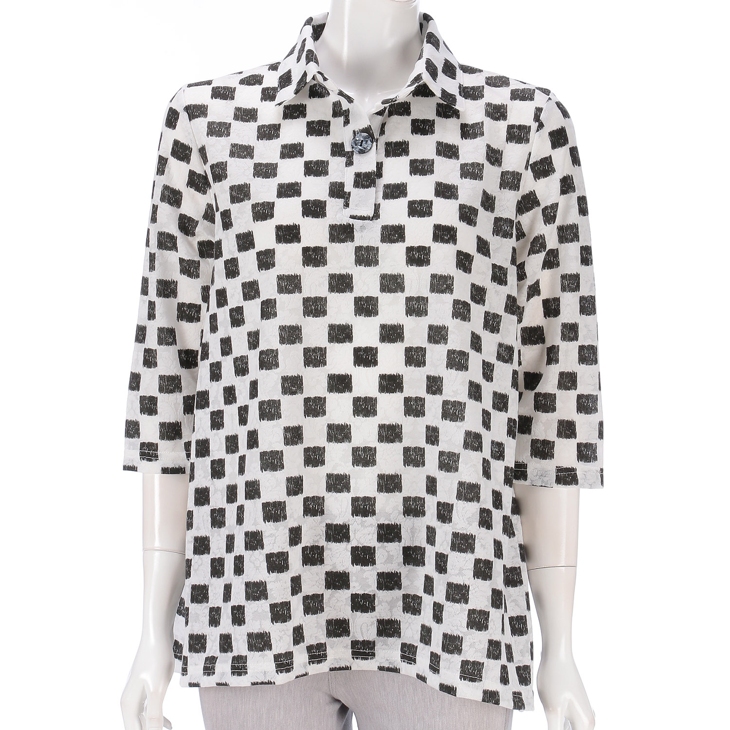 プリント襟付きチュニック - 画像2