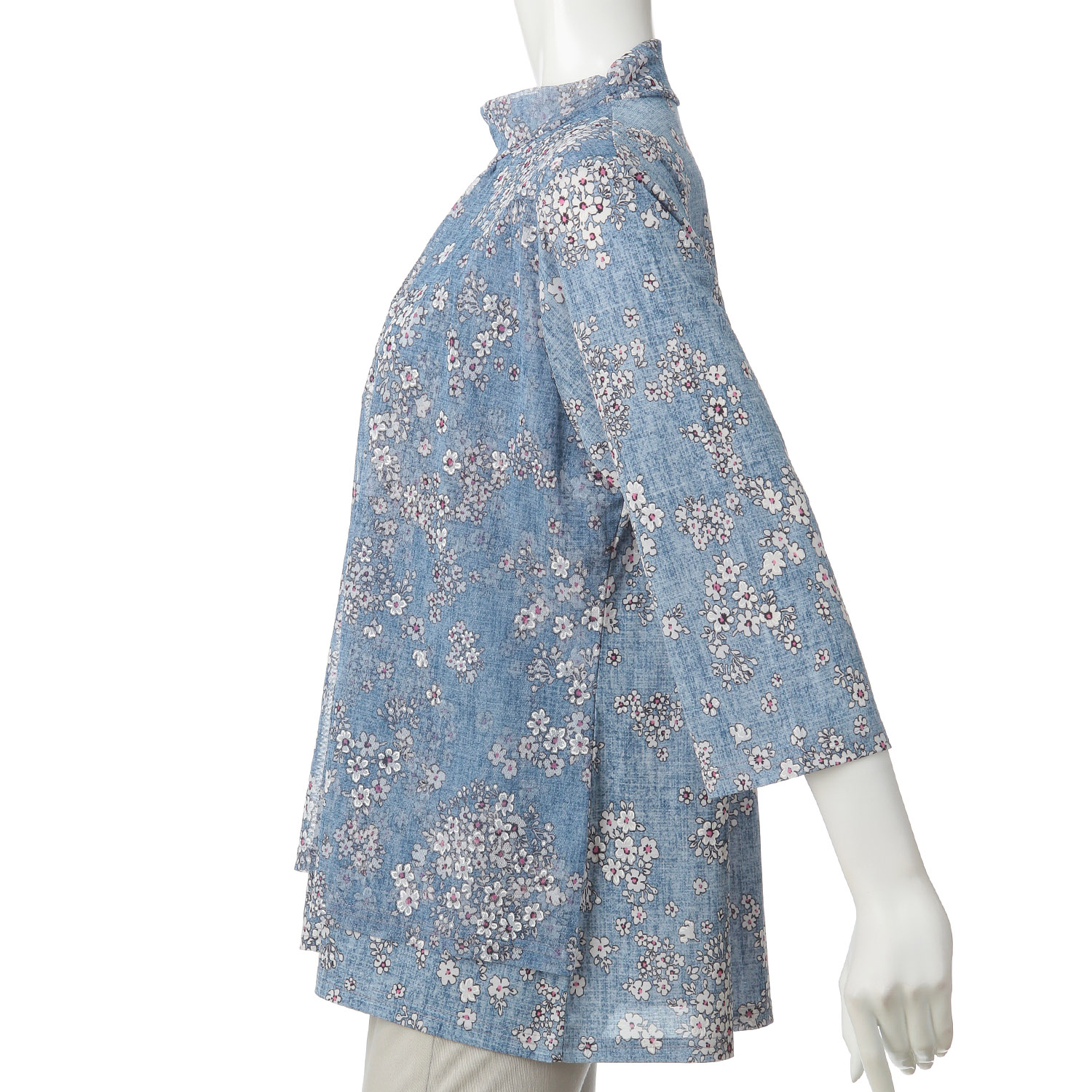 LLサイズ 花柄プリントチュニック - 画像4