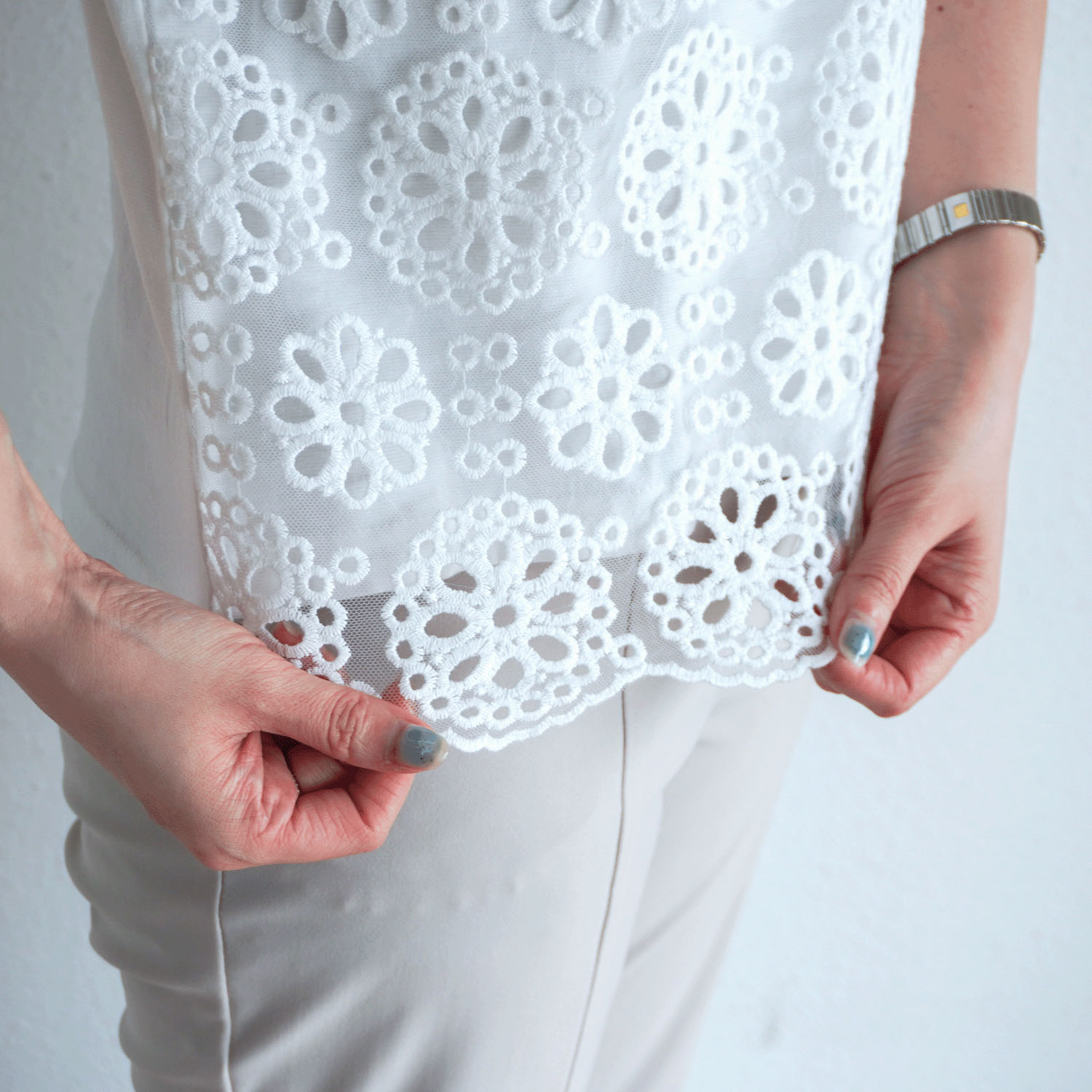 刺繍レースカットソー - 画像4