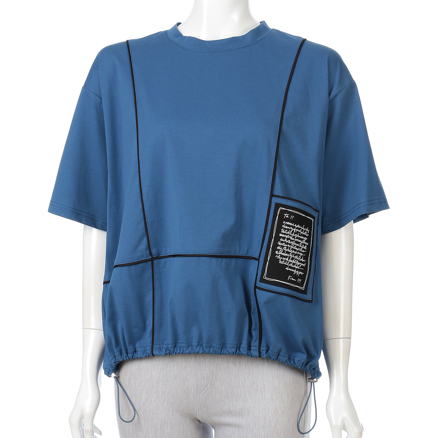 ワッペン付き配色チュニック - 画像13