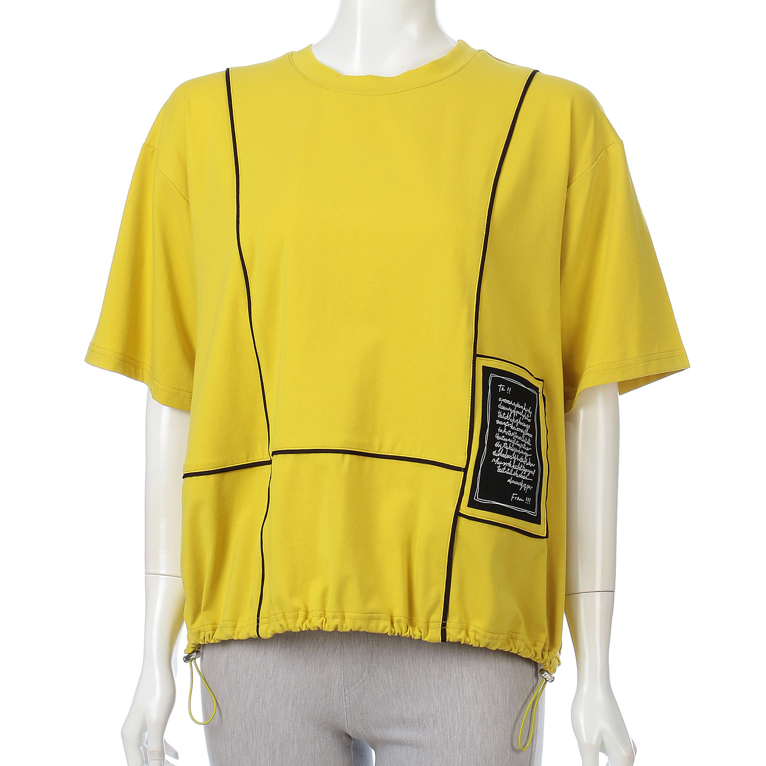 ワッペン付き配色チュニック - 画像9