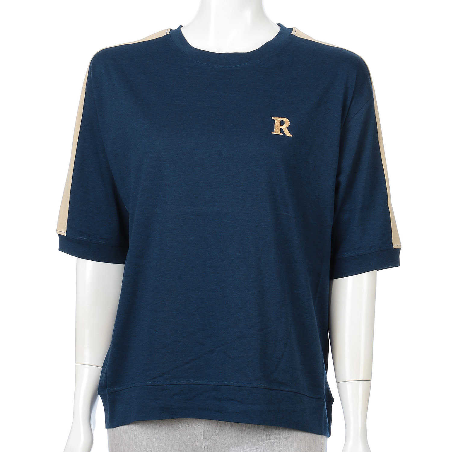 R刺繍肩配色プルオーバー - 画像8