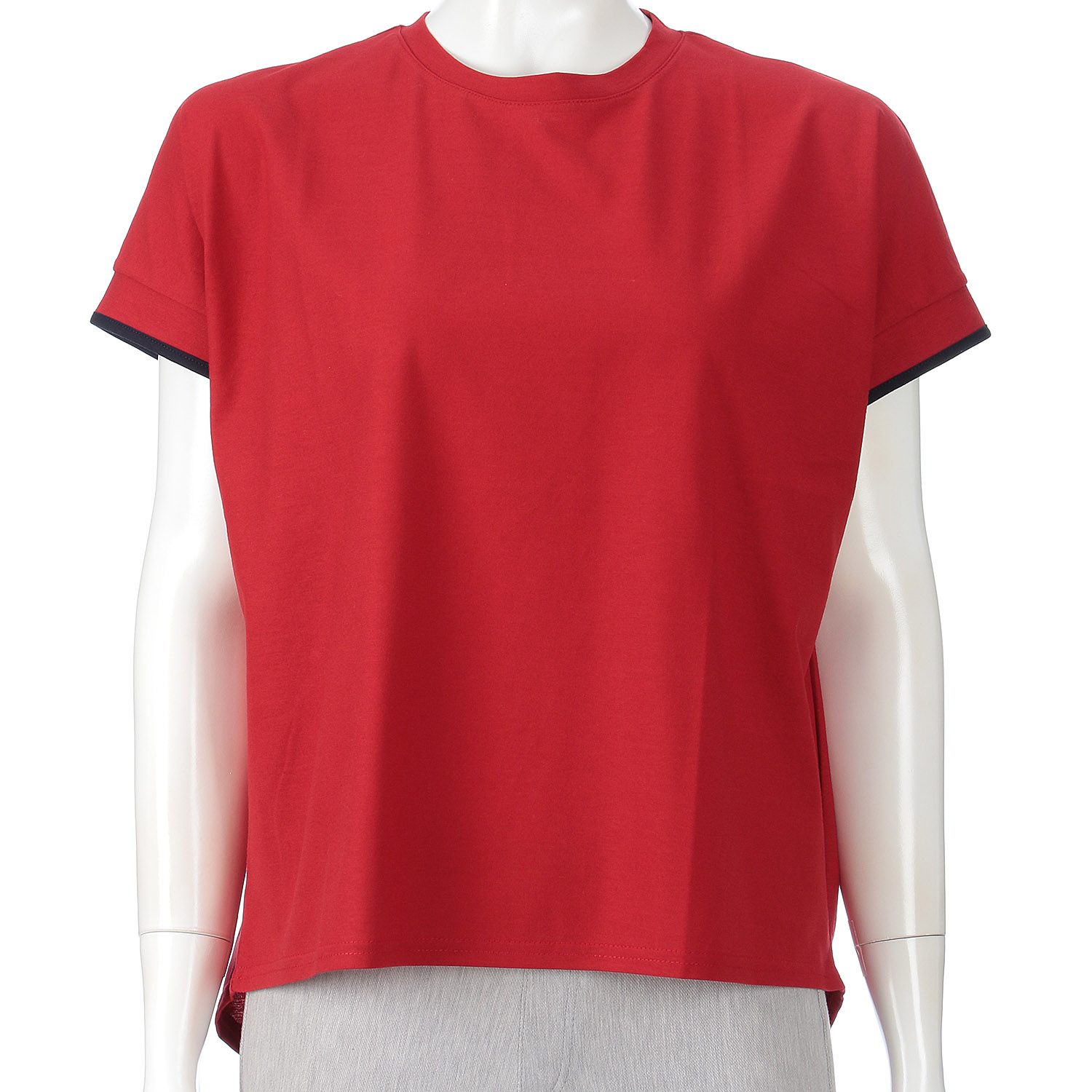 袖配色フレンチカットソー - 画像1