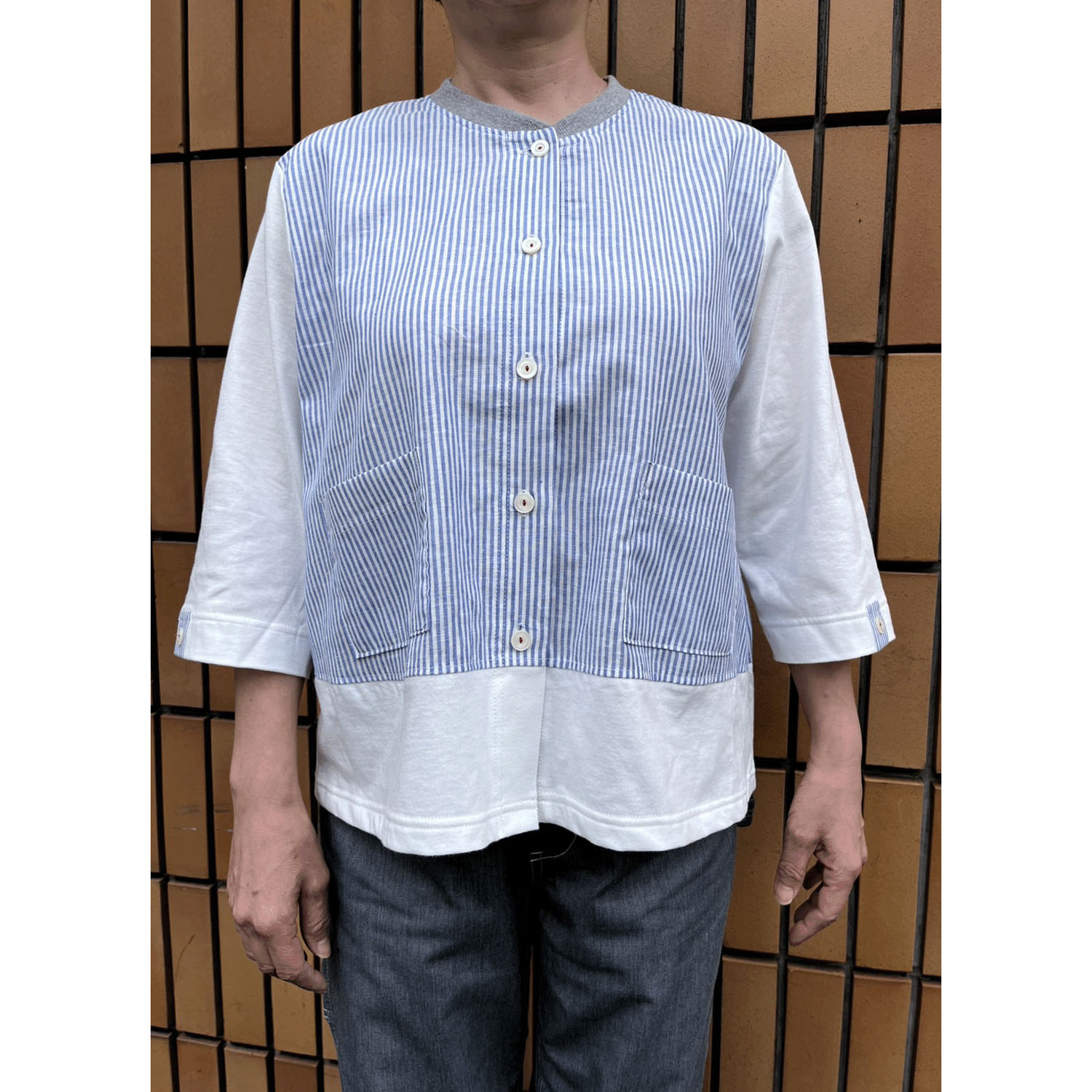 【ETONET限定】アトリエ雅 異素材配色ブラウス - 画像7