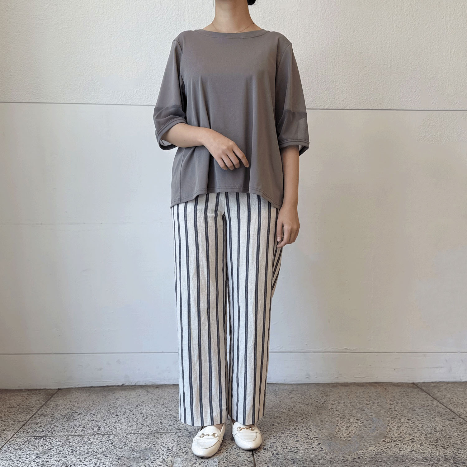 アトリエ雅 異素材配色カットソープルオーバー - 画像6