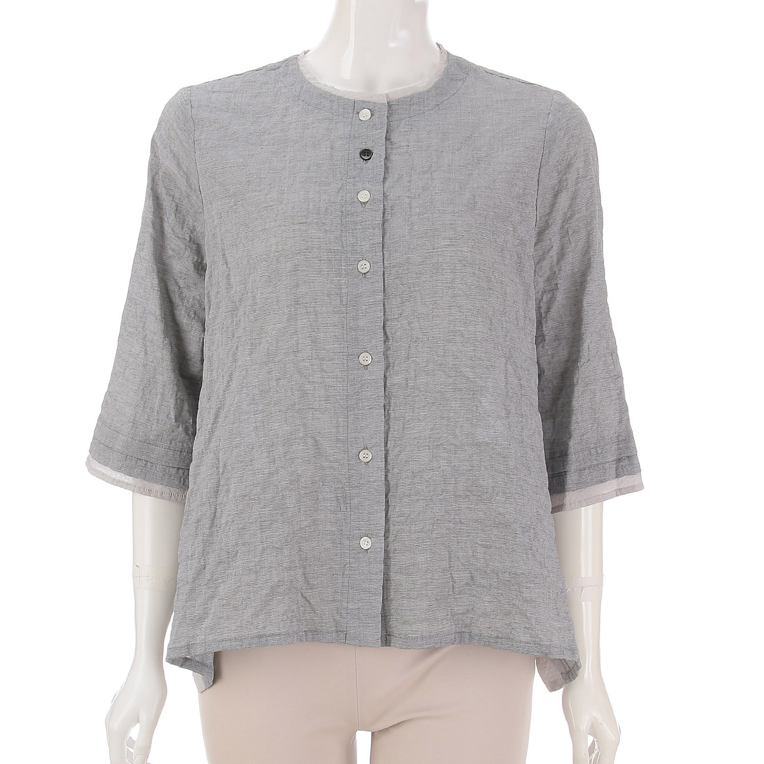 アトリエ雅 異素材配色ブラウス - 画像1