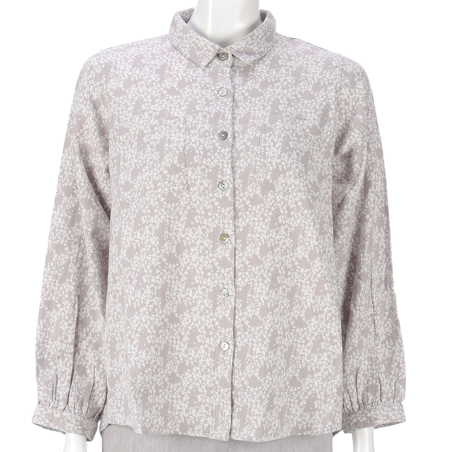 インディゴ こもれびプリントブラウス - 画像2