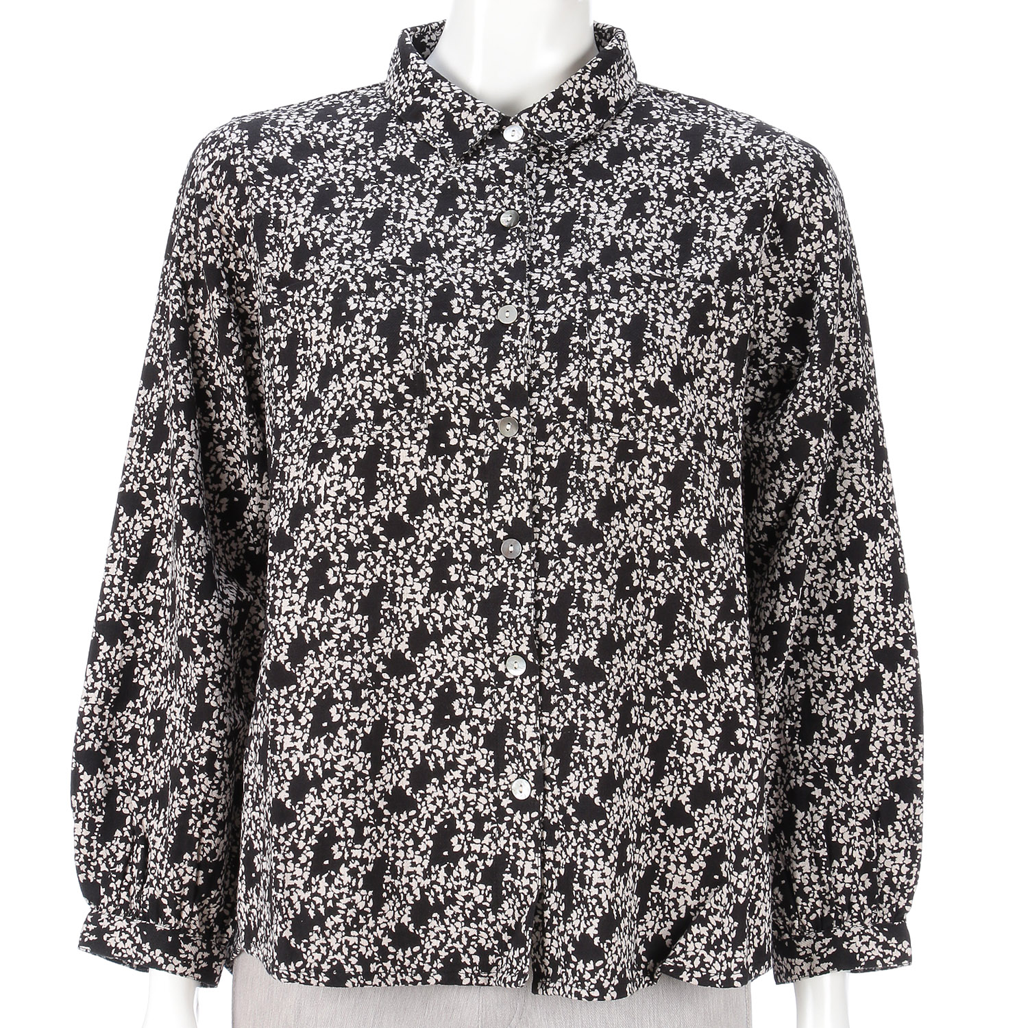 インディゴ こもれびプリントブラウス - 画像3