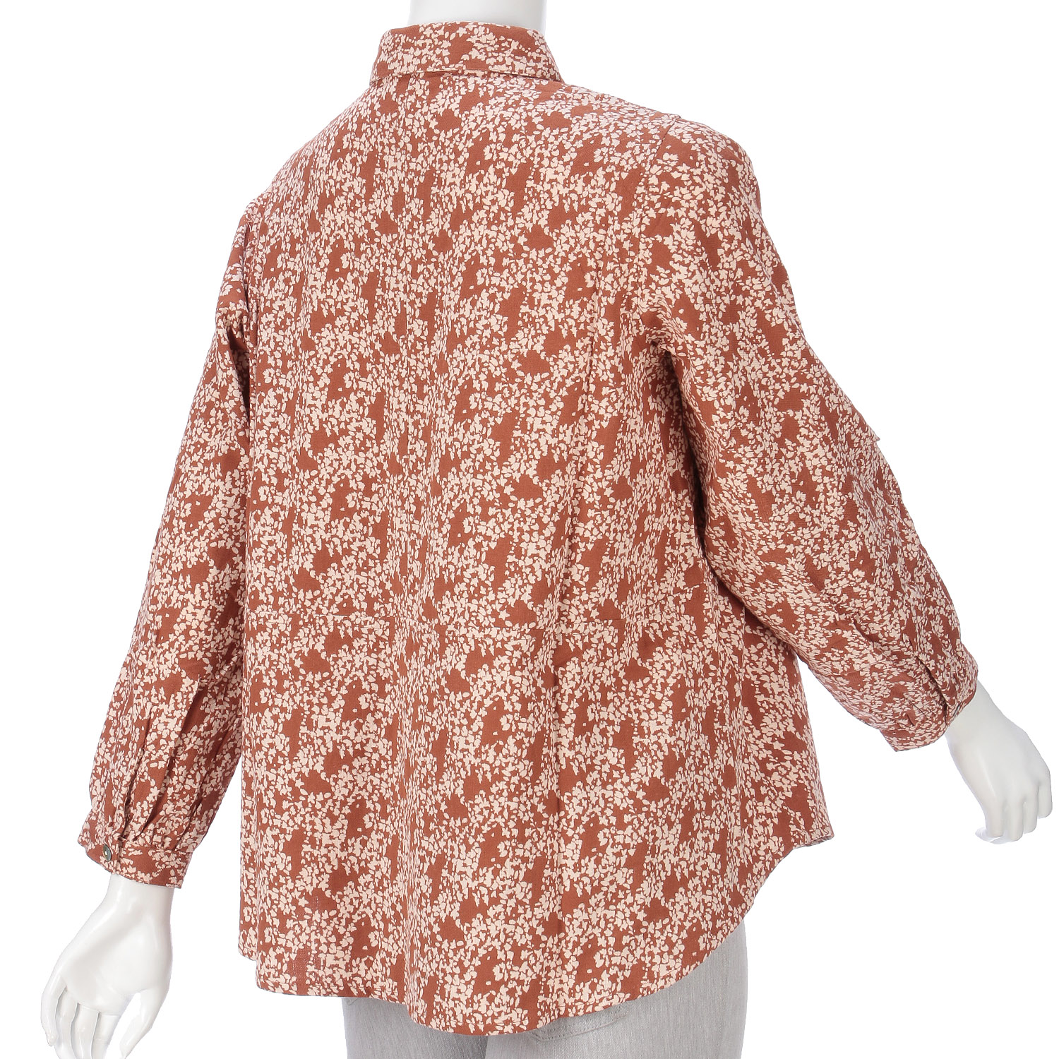 インディゴ こもれびプリントブラウス - 画像5