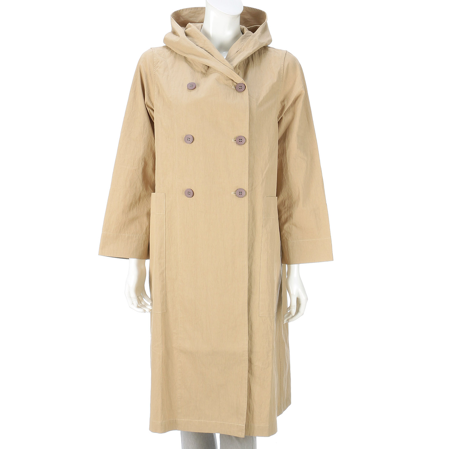 インディゴ 綿ナイロンダブルコート - 画像2