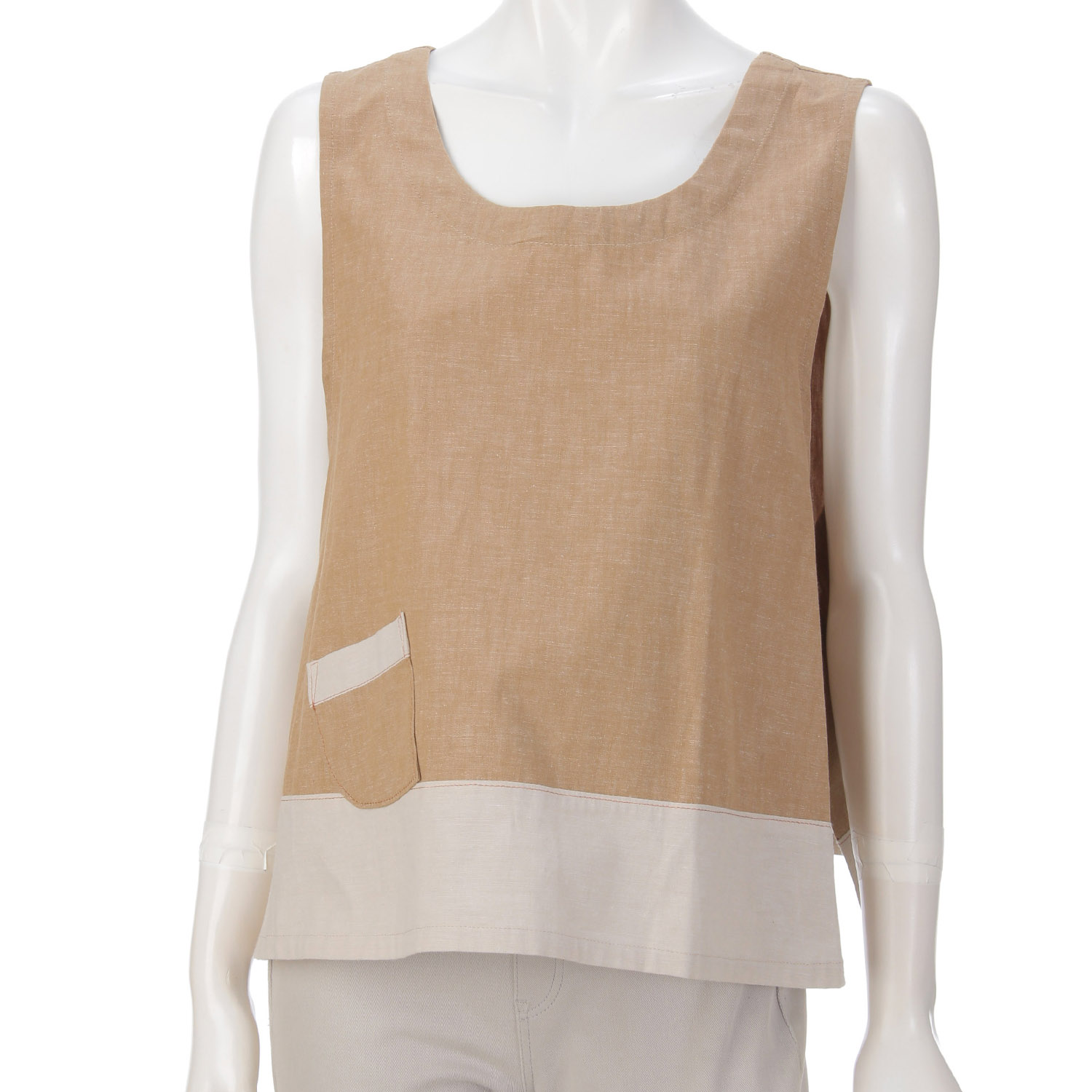 アトリエ雅 無地配色ベスト - 画像1