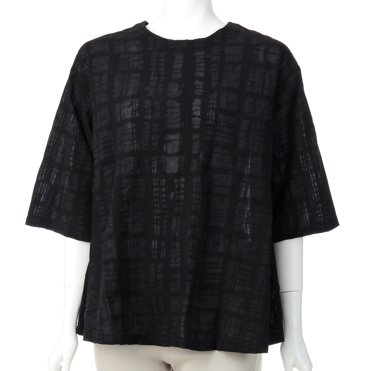 ケトレード ブロックエンボスブラウス - 画像2