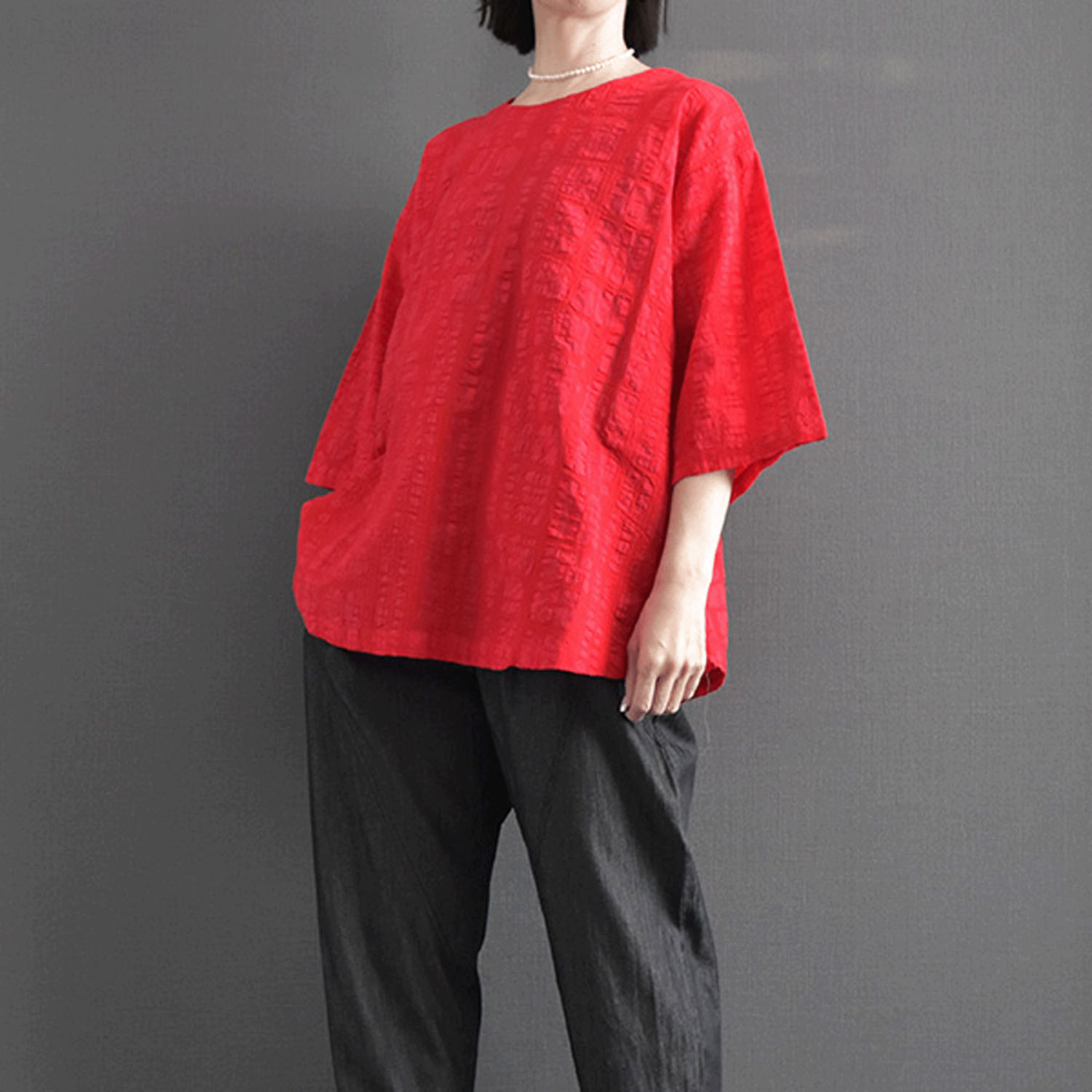 ケトレード ブロックエンボスブラウス - 画像3