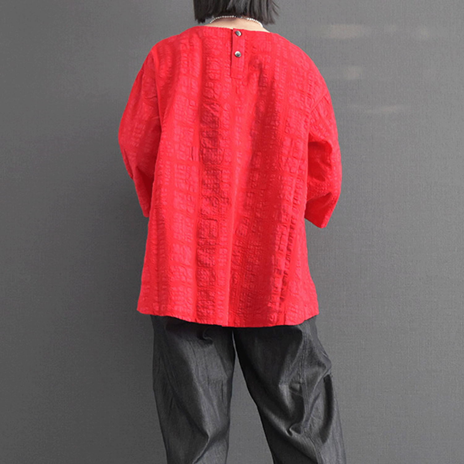 ケトレード ブロックエンボスブラウス - 画像5