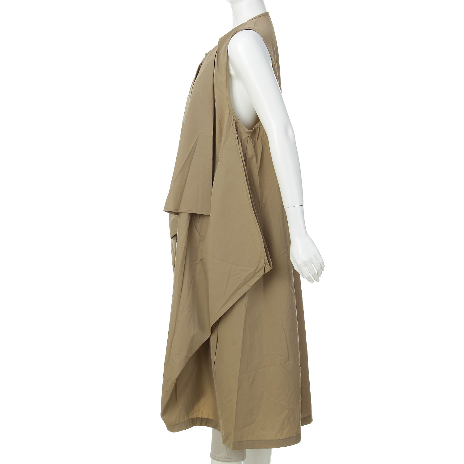 ケトレード アシンメトリードレープロングベスト - 画像6