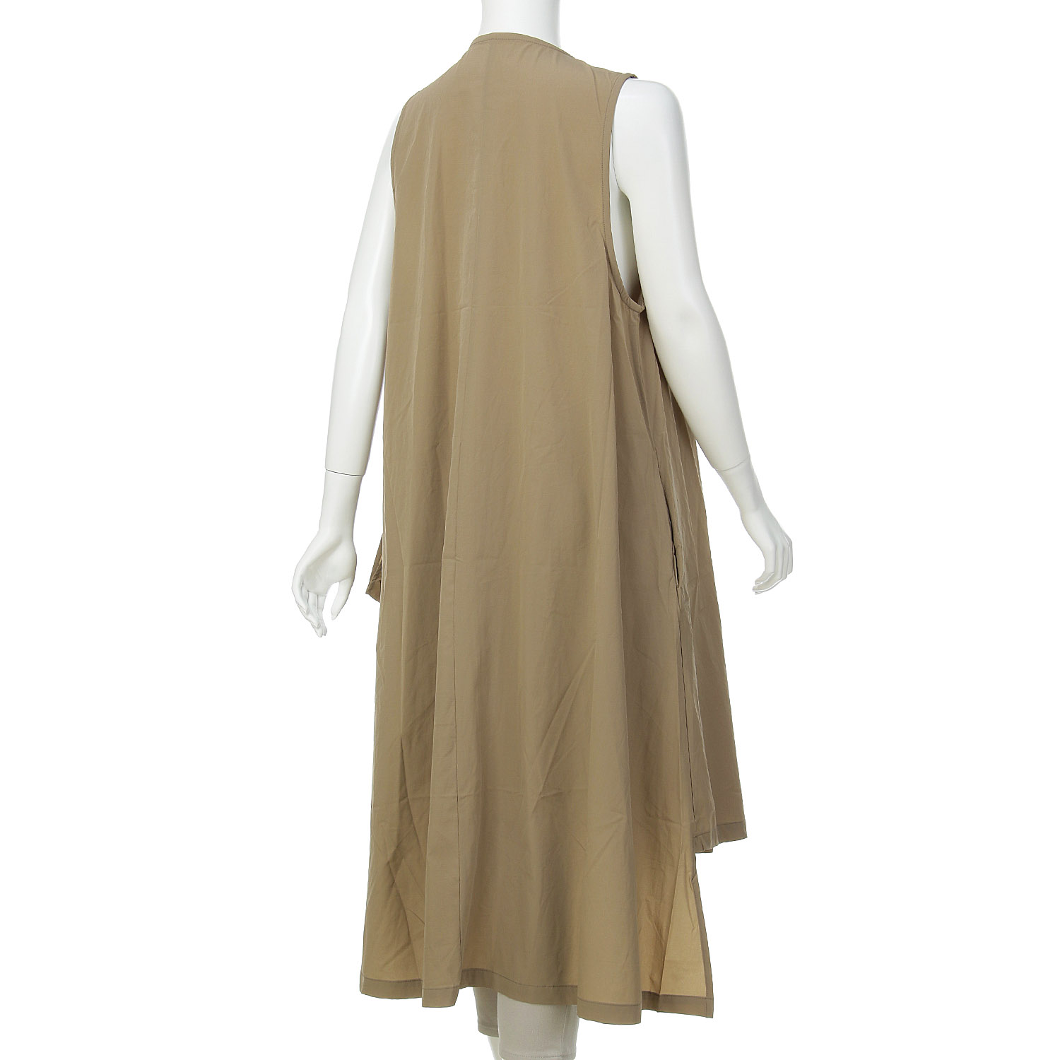 ケトレード アシンメトリードレープロングベスト - 画像7