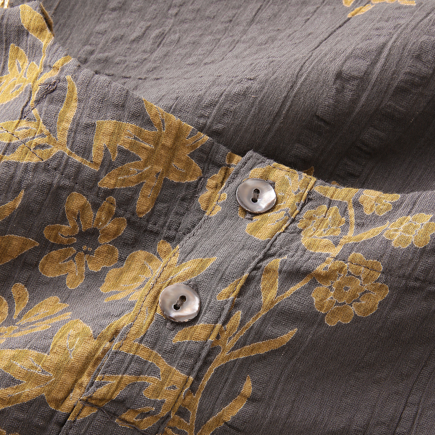 ケトレード シアサッカー花柄ブラウス - 画像5