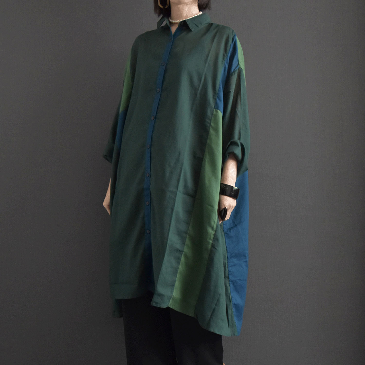 ケトレード サールーパッチワークシャツワンピース - 画像5