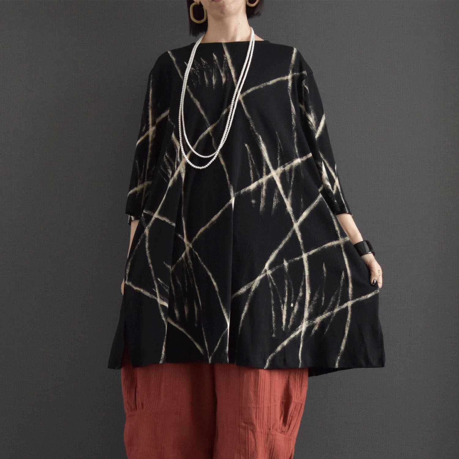 ケトレード 手書き柄ワンピース