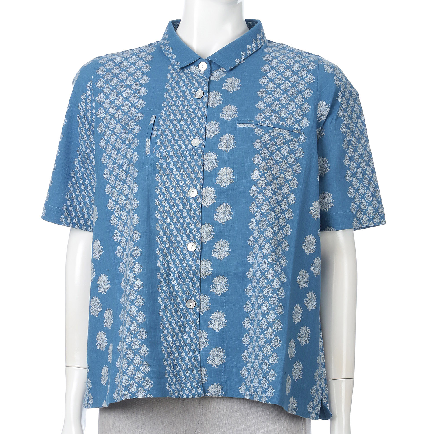 モノトーン小花柄プリントブラウス - 画像14