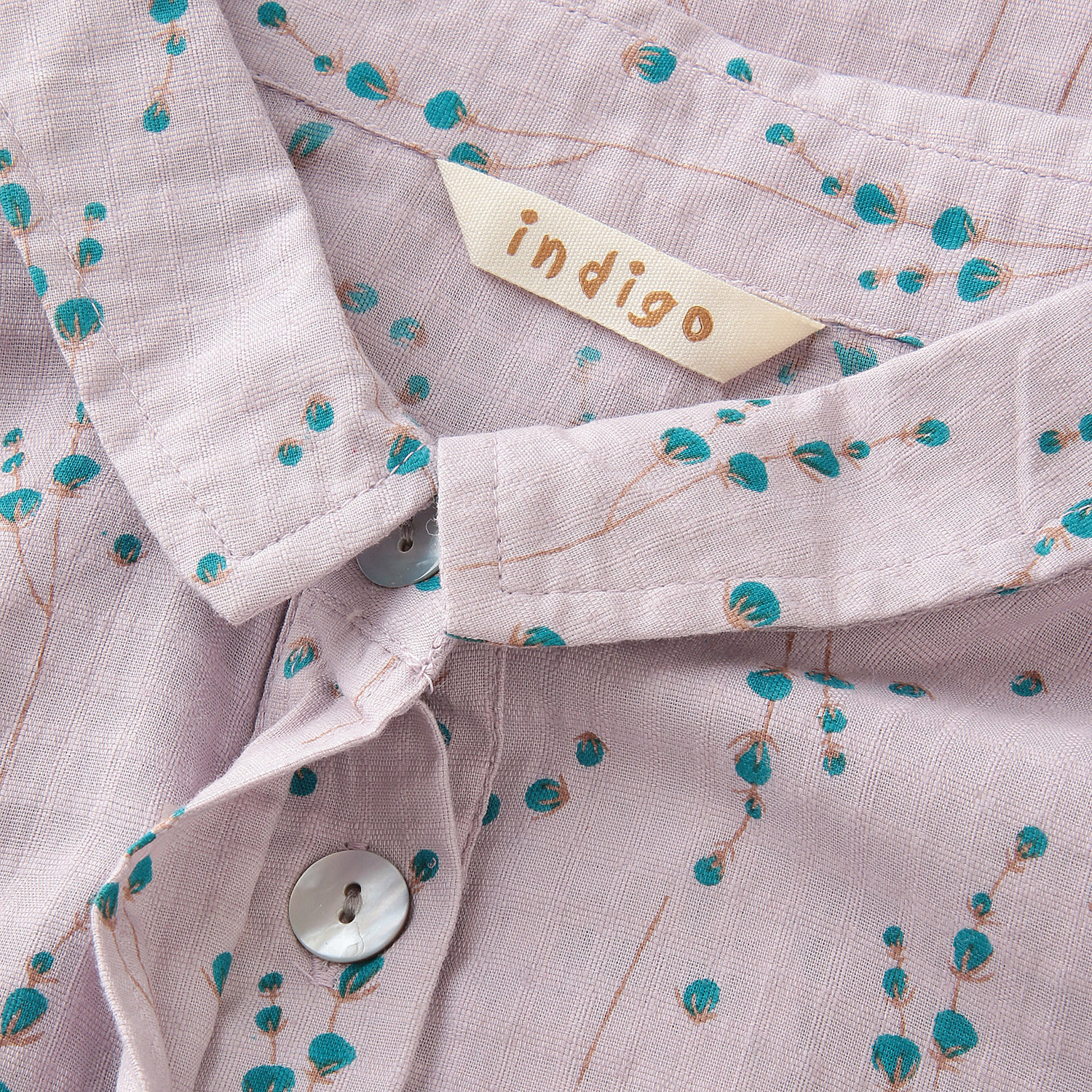 インディゴ 小さい実プリントプルオーバー - 画像6