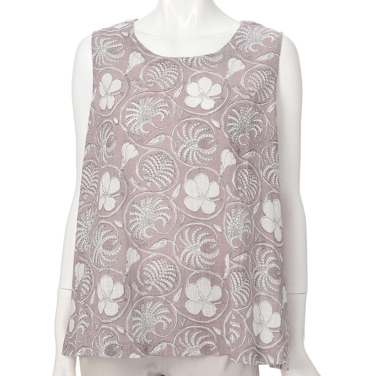 インディゴ フラワープリントタンクトップ - 画像3