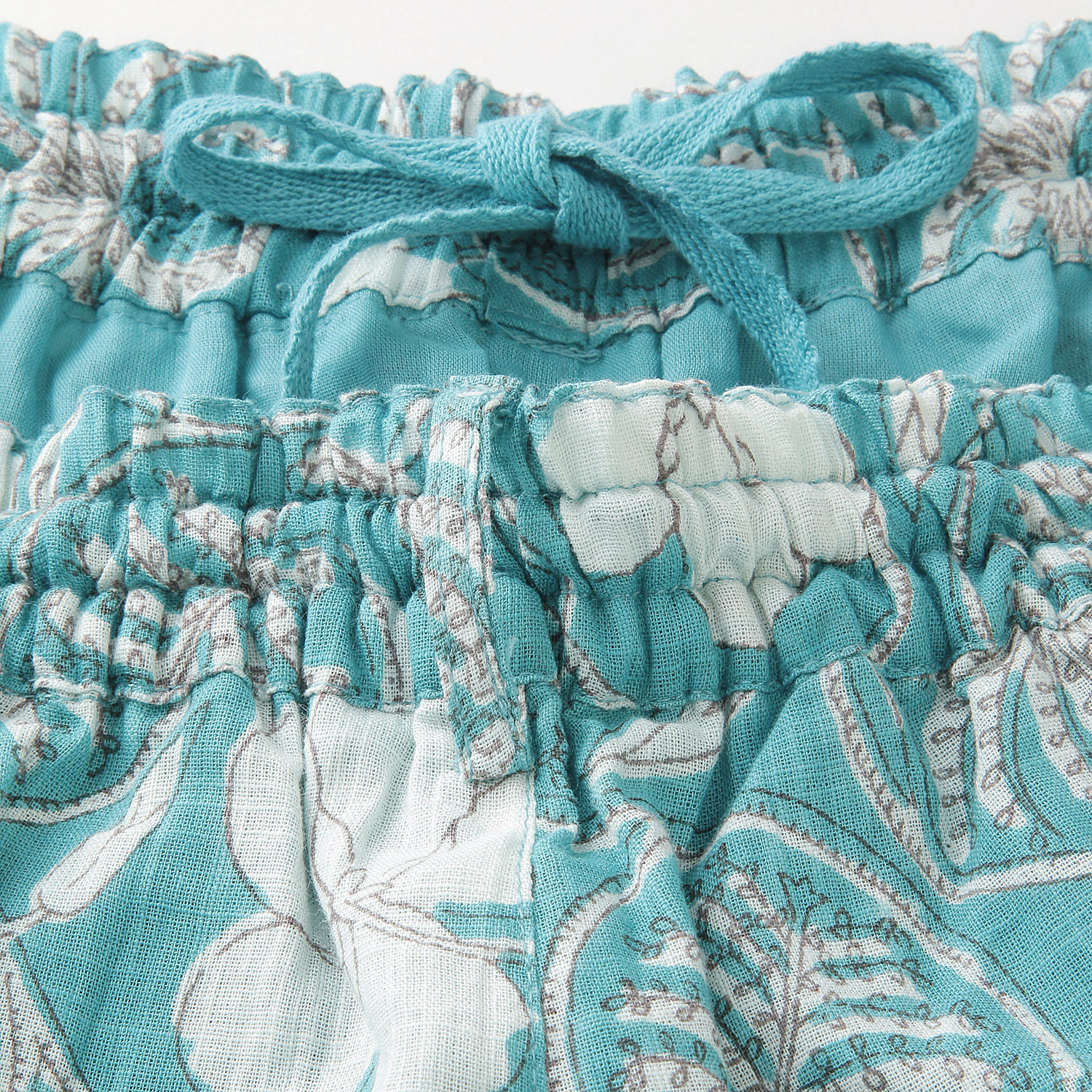 インディゴ フラワープリントバルーンパンツ - 画像6