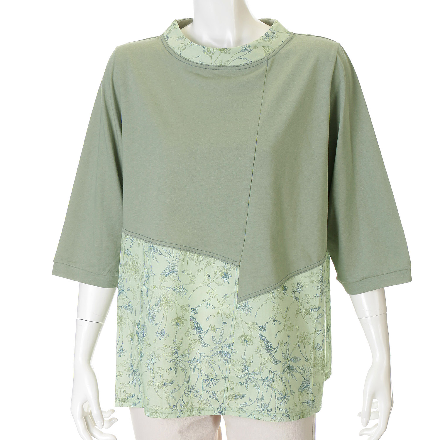 アトリエ雅 プリント配色プルオーバー - 画像1