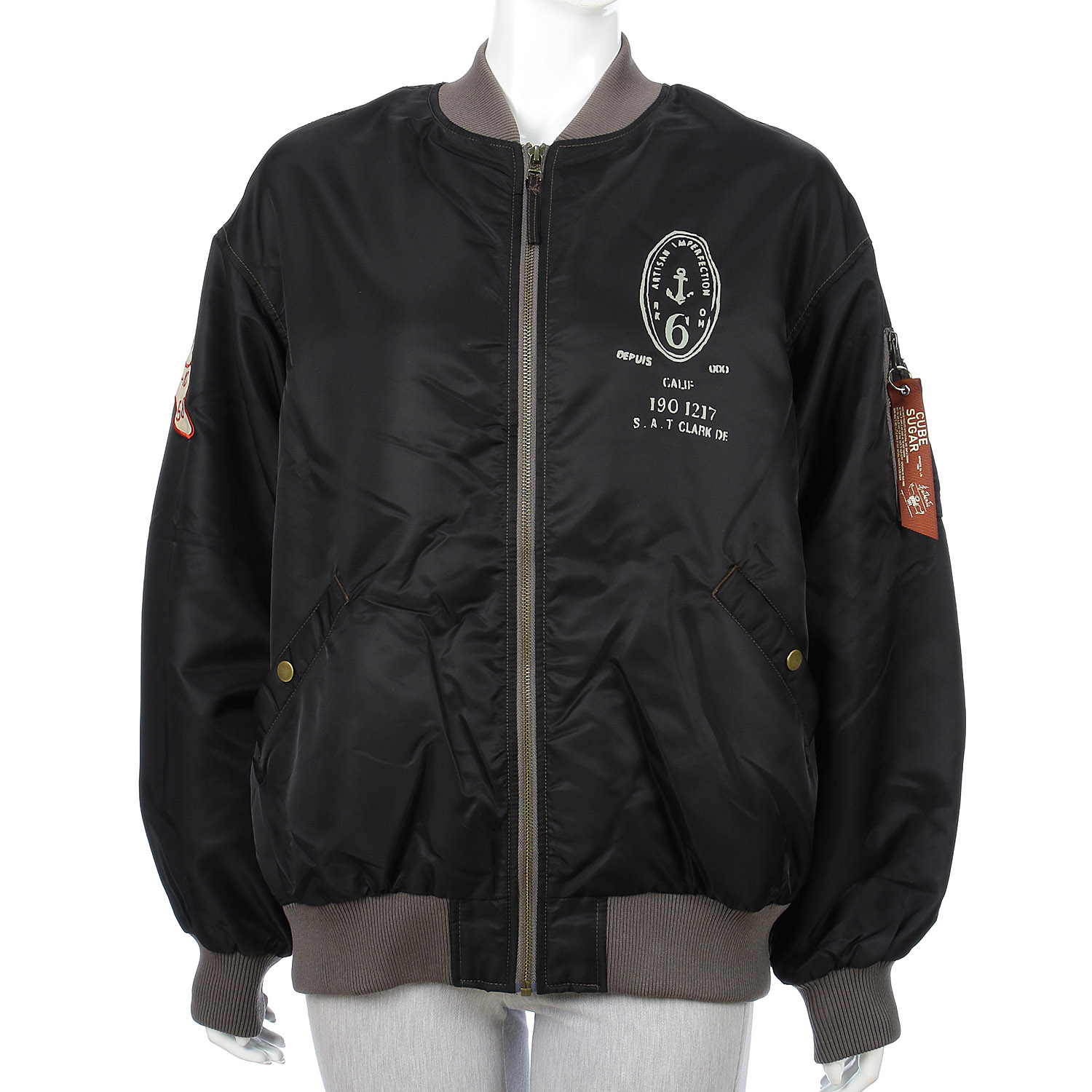 CUBE SUGAR 中綿ナイロワッペン刺繍MA－1 - 画像2