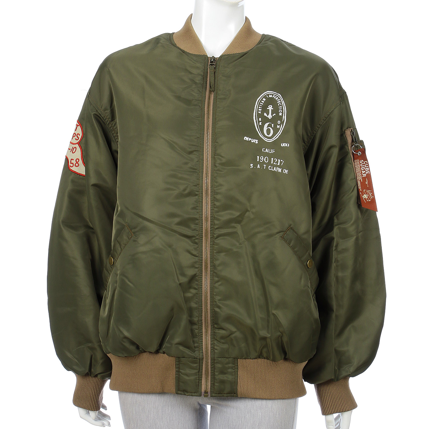 CUBE SUGAR 中綿ナイロワッペン刺繍MA－1 - 画像4