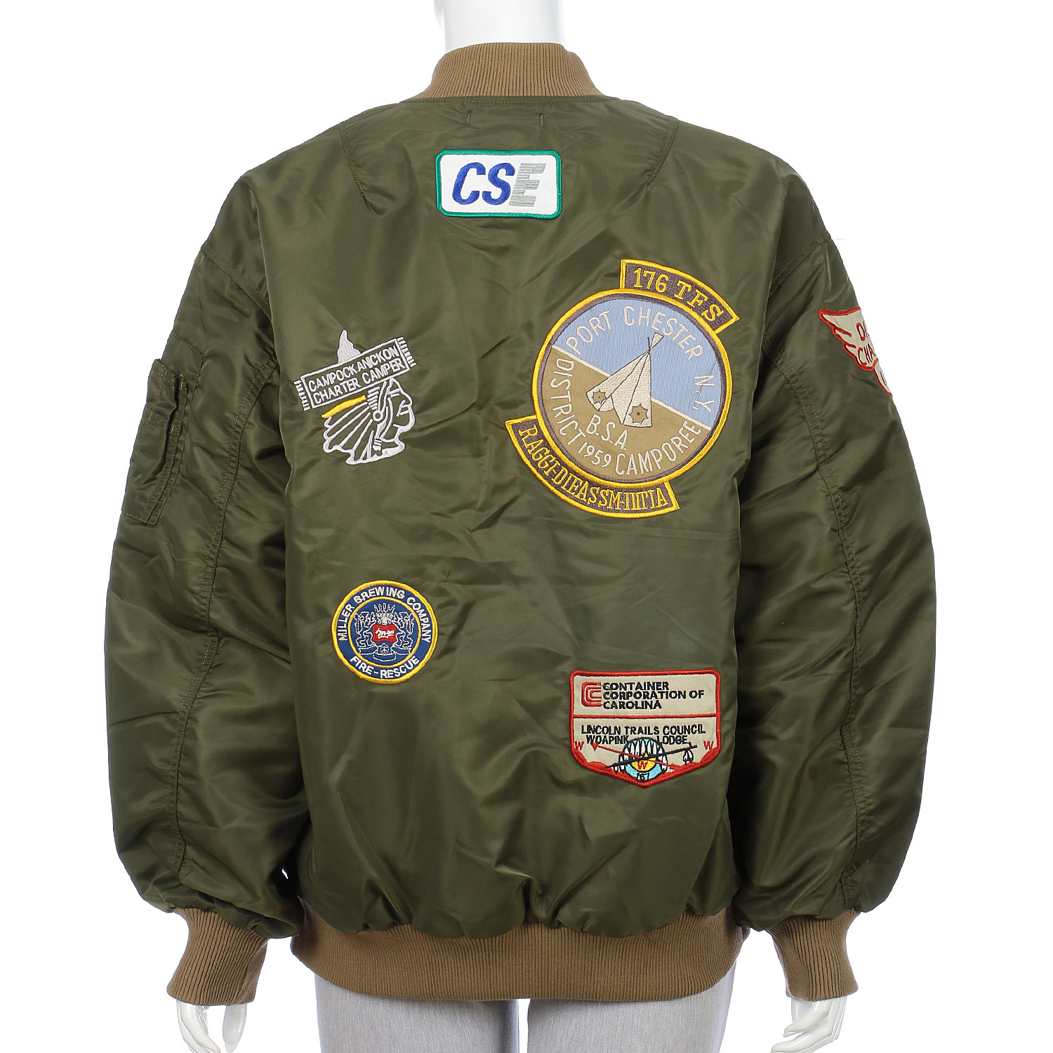 CUBE SUGAR 中綿ナイロワッペン刺繍MA－1 - 画像5