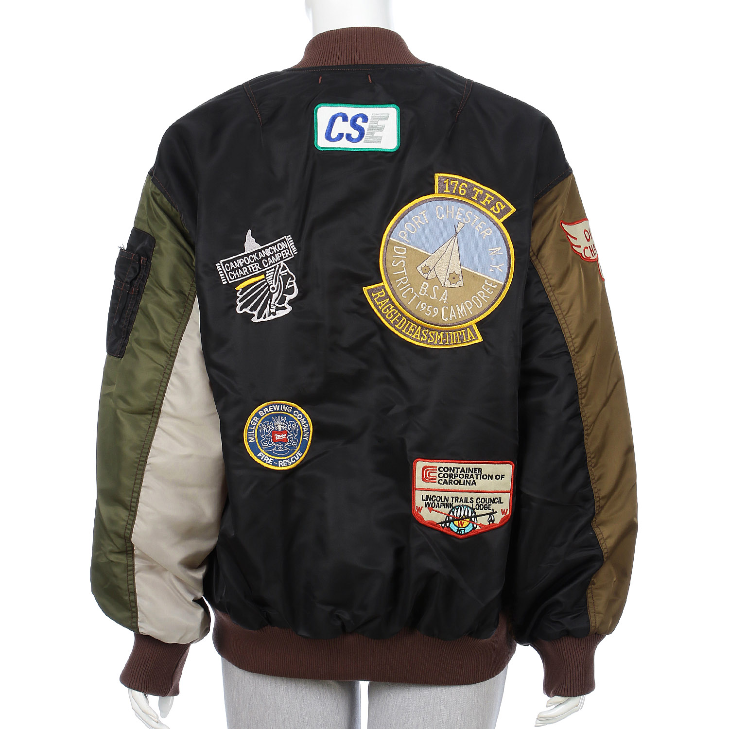 CUBE SUGAR 中綿ナイロワッペン刺繍MA－1 - 画像8