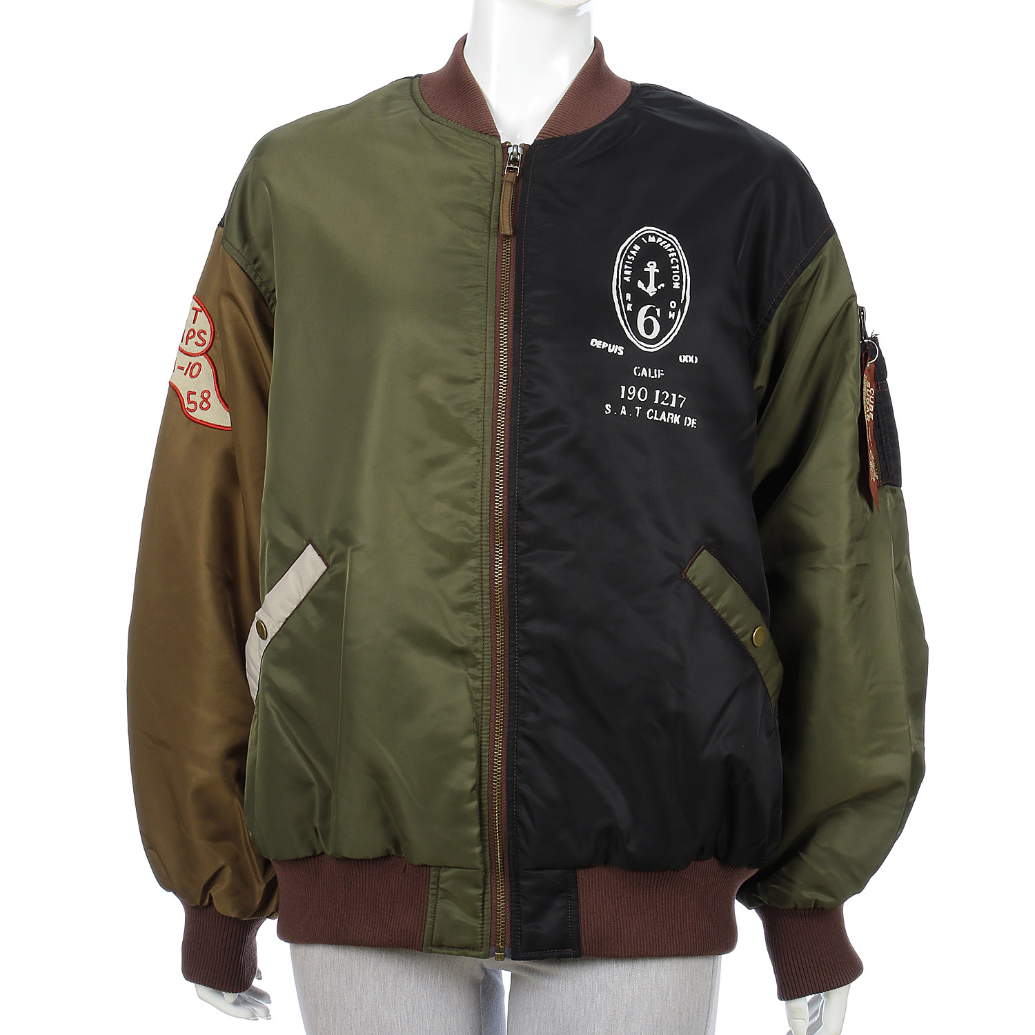 CUBE SUGAR 中綿ナイロワッペン刺繍MA－1 - 画像1