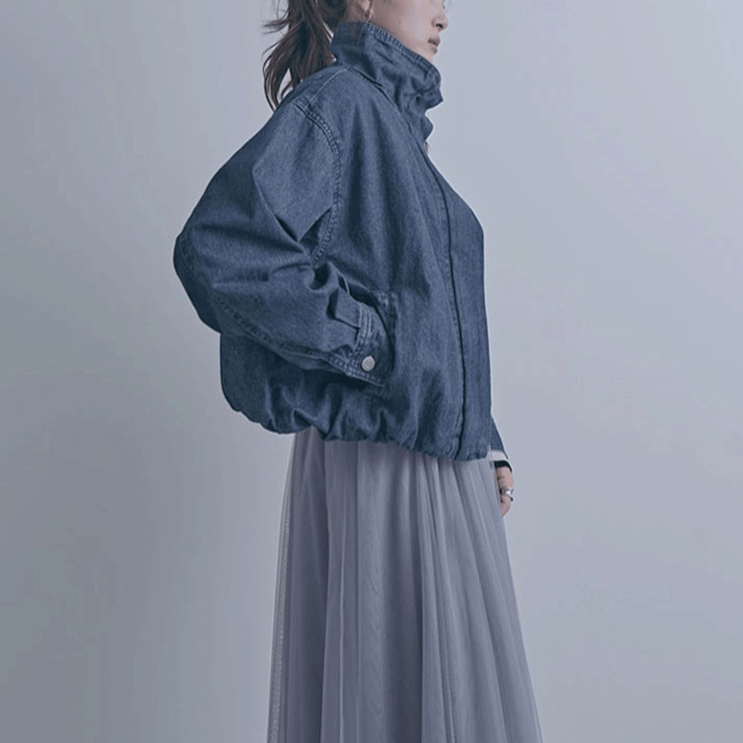 デニムスタンドブルゾン - 画像22