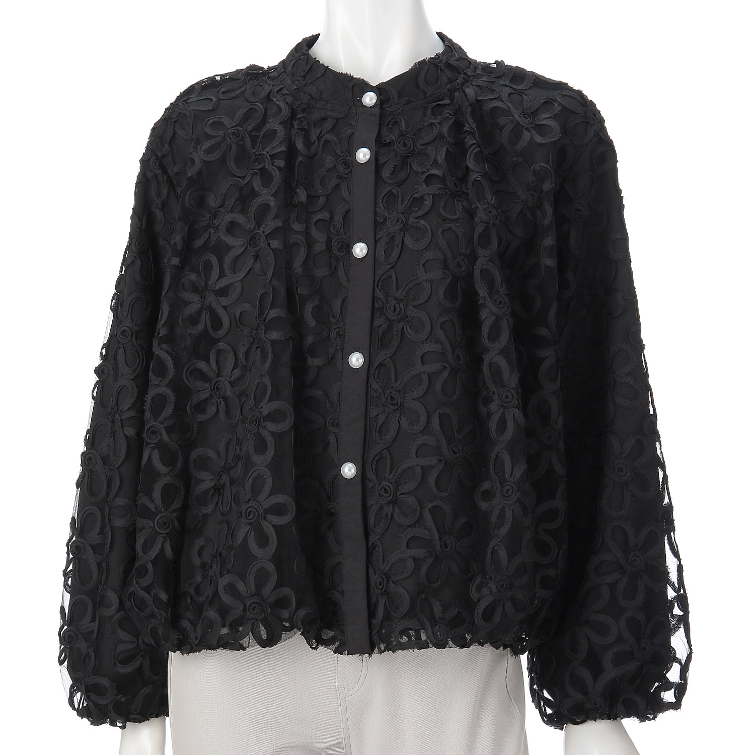 フラワーレースシアーブルゾン - 画像1