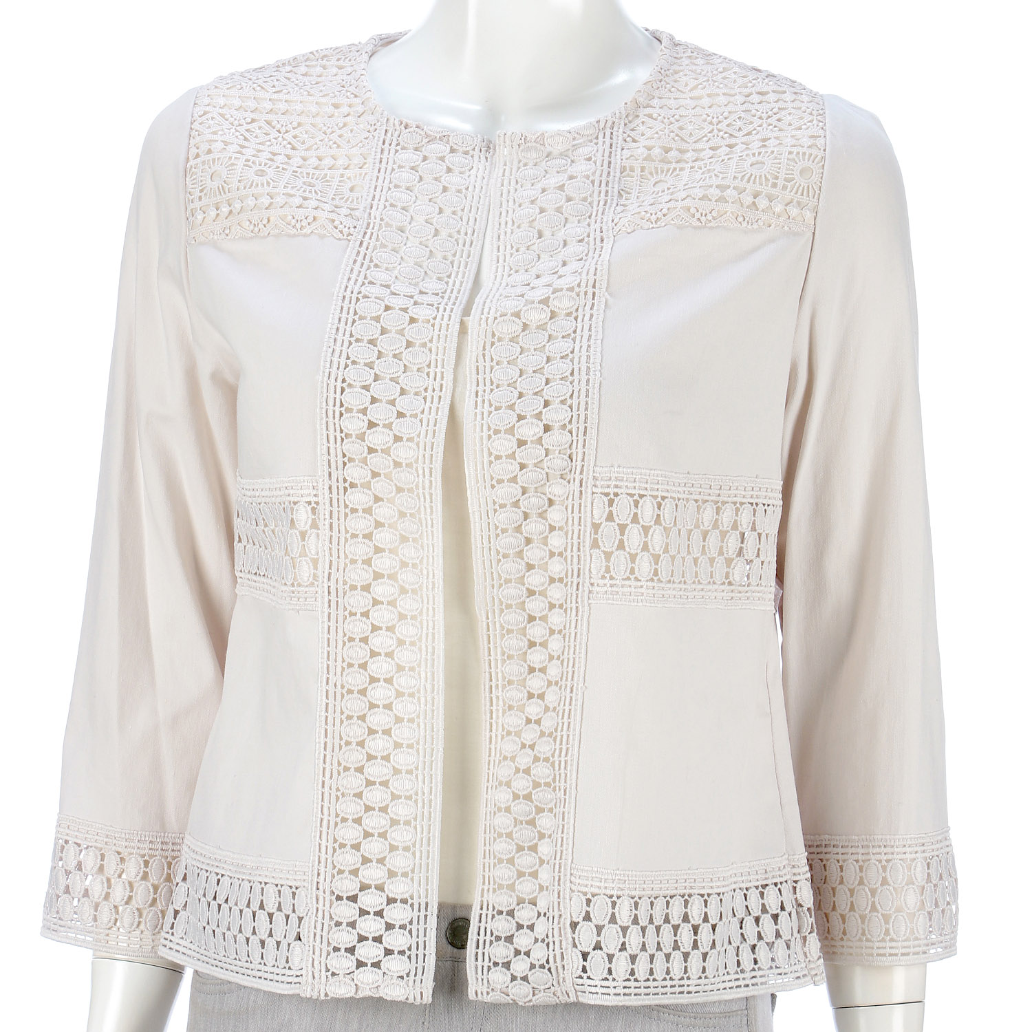 デニム調綿麻PUジャケット - 画像8