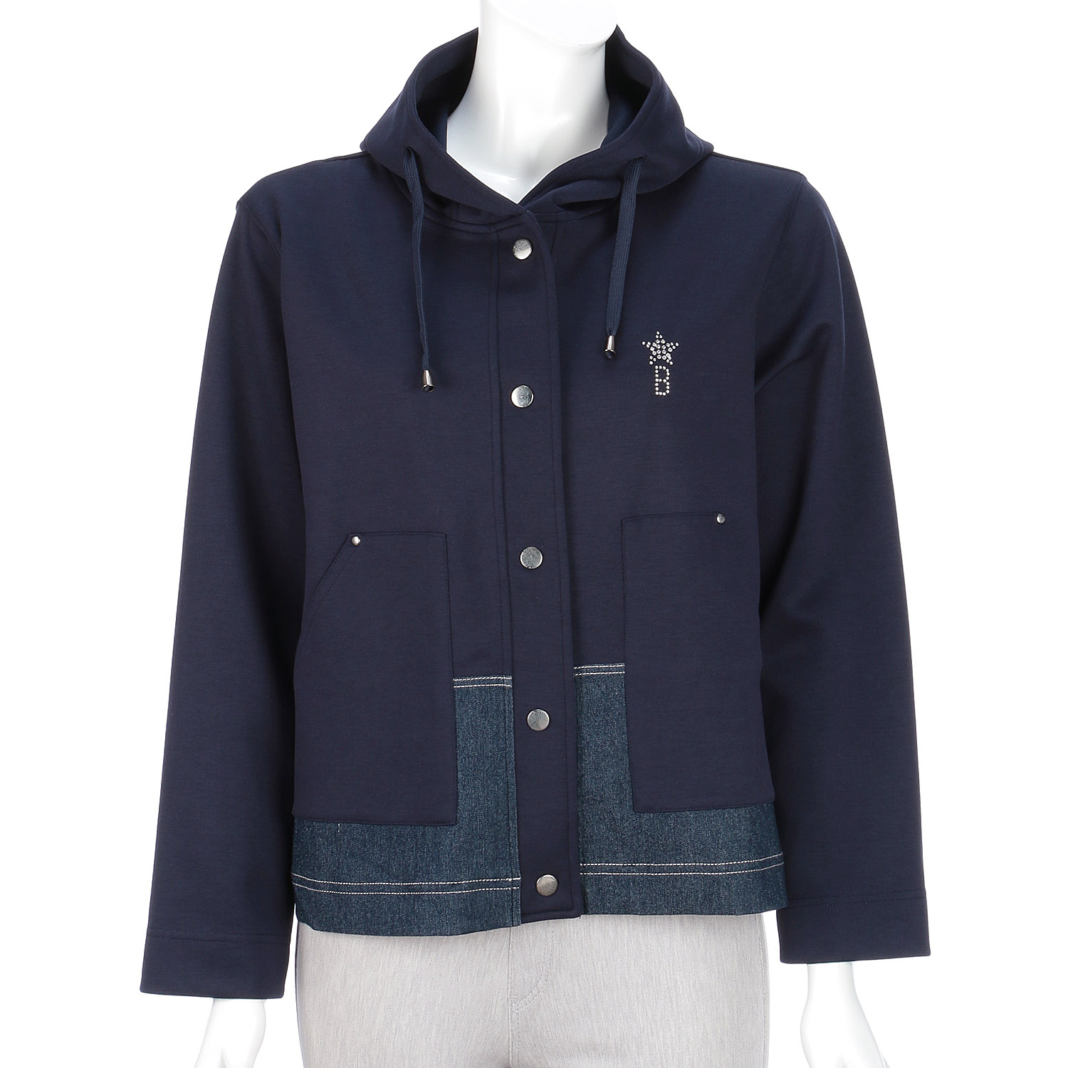 星モチーフデニム切替ジャケット - 画像5