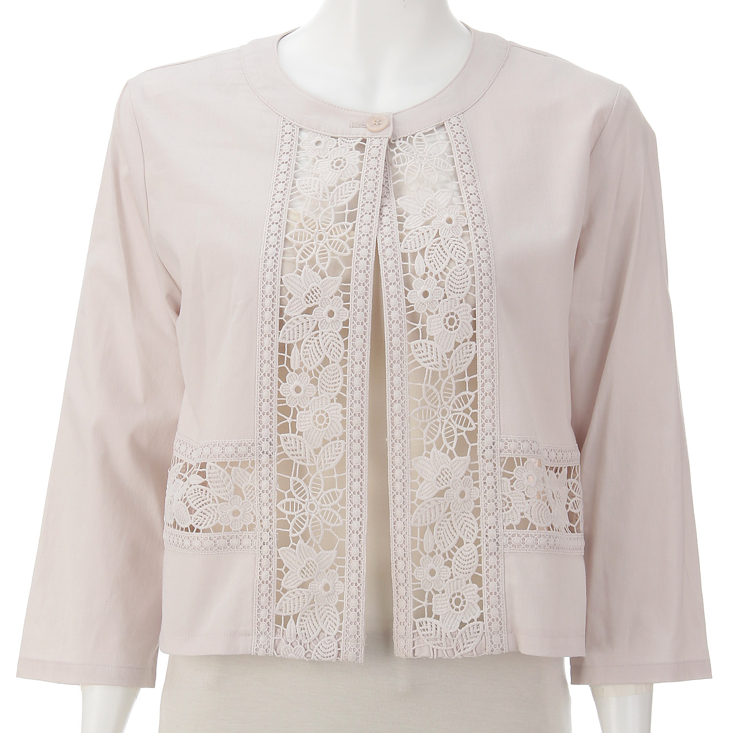 デニム調綿麻PUジャケット - 画像2