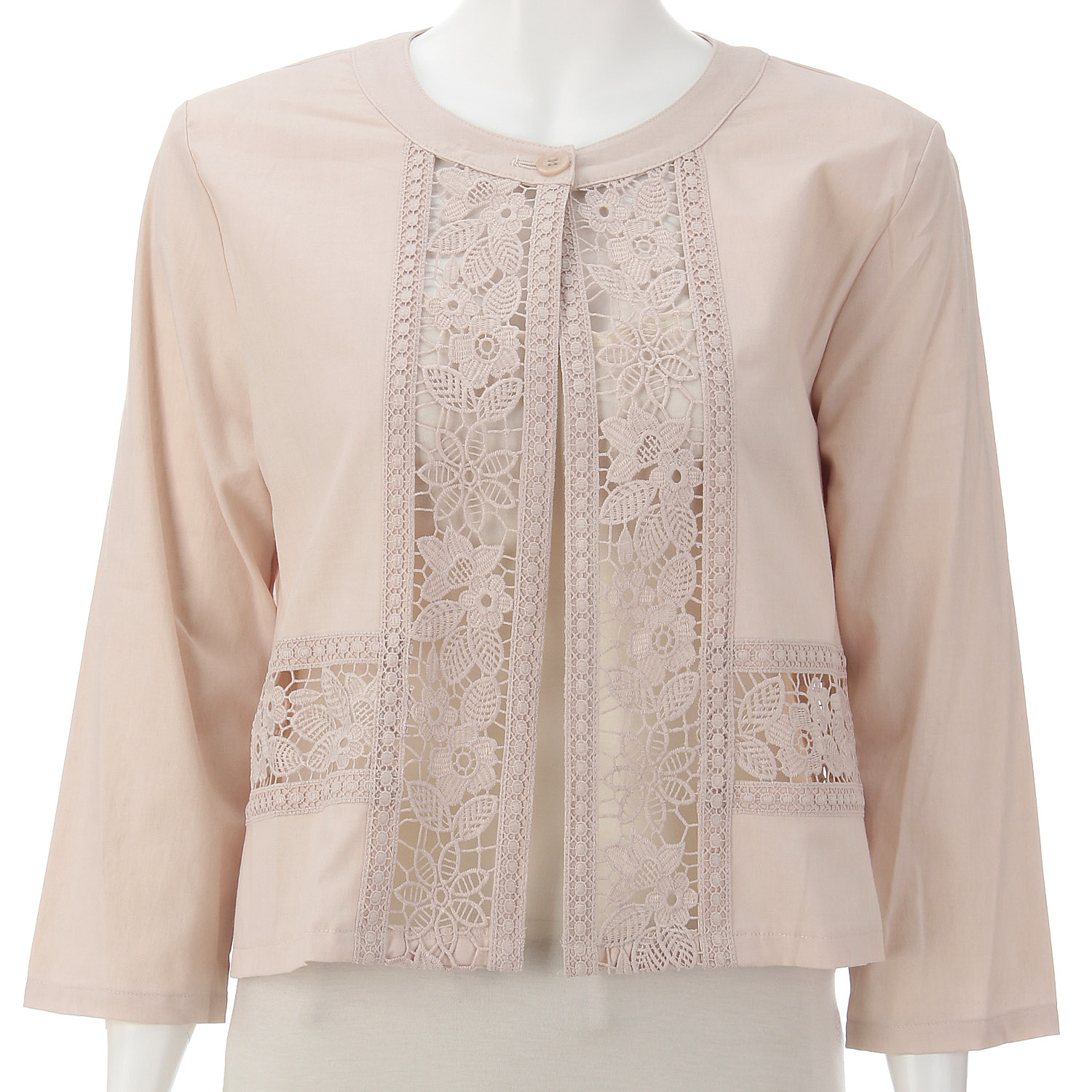 デニム調綿麻PUジャケット - 画像3