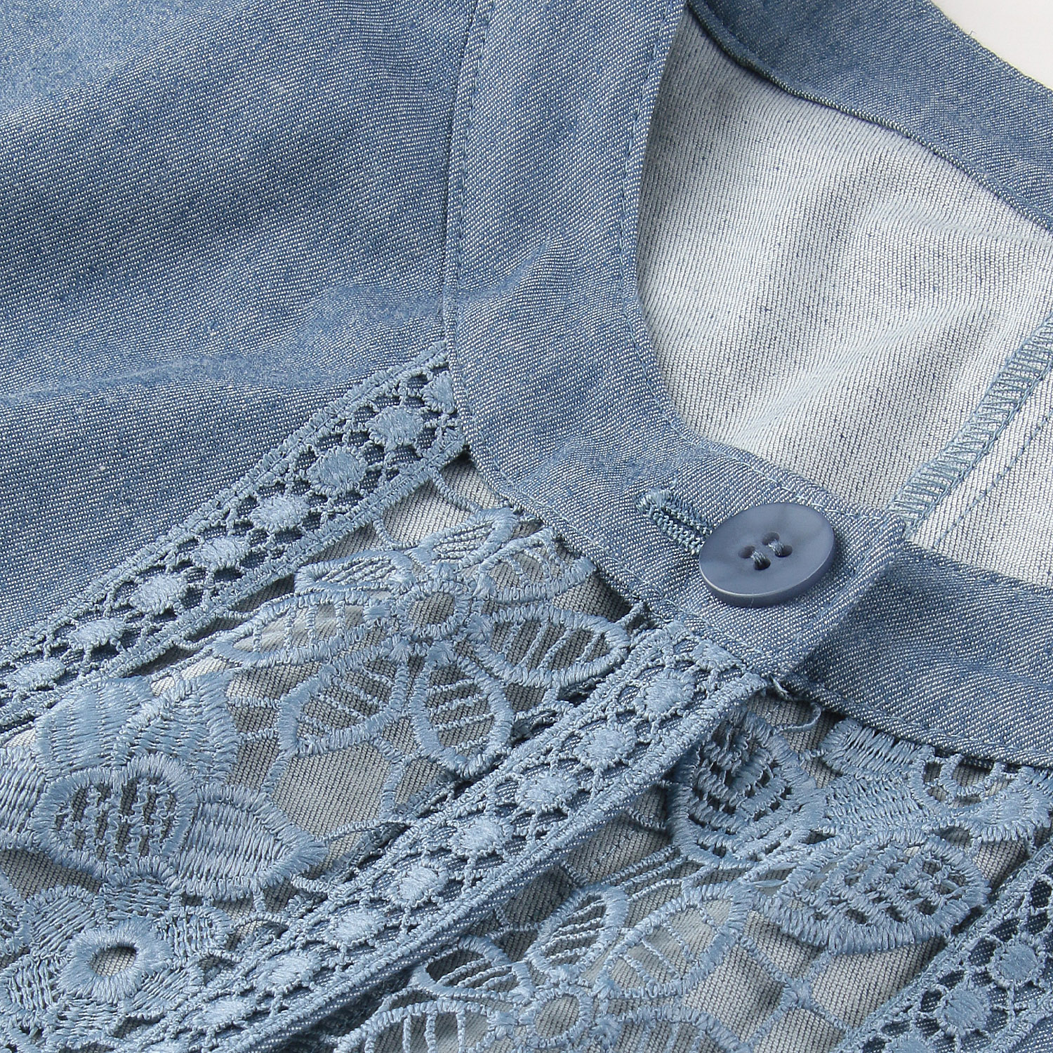 デニム調綿麻PUジャケット - 画像6